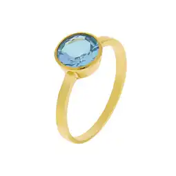Netto Marken-Discount Fascination by Ellen K. Ring Gold 375 mit echtem Blautopas (beh.) 8mm Angebot