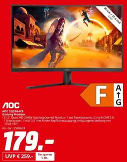 MediaMarkt AOC CQ32G4VE Gaming Monitor Angebot