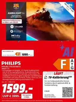 MediaMarkt PHILIPS 770LED760/12 Smart TV Angebot