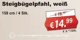 Stabilo Fachmarkt Steigbügelpfahl, weiß Angebot