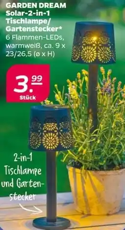 NETTO GARDEN DREAM Solar-2-in-1 Tischlampe/ Gartenstecker Angebot