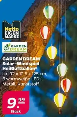 NETTO GARDEN DREAM Solar-Windspiel Heißluftballon Angebot