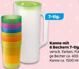 NETTO Kanne mit 6 Bechern 7-tlg. Angebot