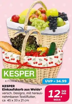 NETTO KESPER Einkaufskorb aus Weide Angebot