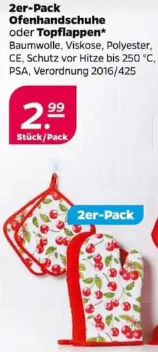 NETTO 2er-Pack Ofenhandschuhe oder Topflappen Angebot