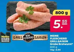 NETTO MEINE FLEISCHEREI GRILLSAISON Grobe Bratwurst Angebot