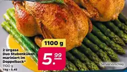 NETTO 2 Urgasa Duo Stubenküken mariniert im Doppelback Angebot