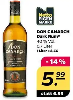 NETTO DON CANARCH Dark Rum Angebot