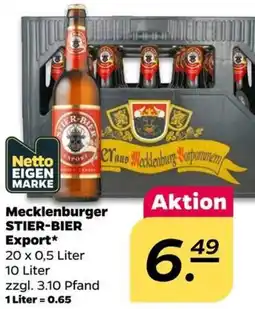 NETTO Mecklenburger STIER-BIER Export Angebot