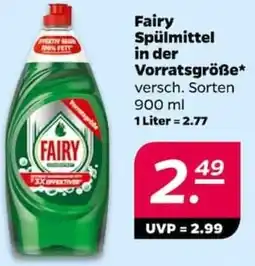 NETTO Fairy Spülmittel in der Vorratsgröße Angebot
