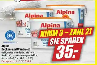 B1 Discount Baumarkt Alpina Decken- Und Wandweiß Angebot