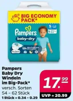 NETTO Pampers Baby Dry Windeln im Big-Pack Angebot