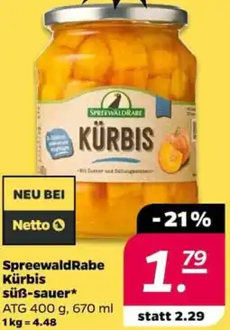 NETTO SpreewaldRabe Kürbis süß-sauer Angebot