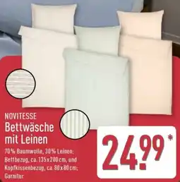 Aldi Nord NOVITESSE Bettwäsche mit Leinen Angebot