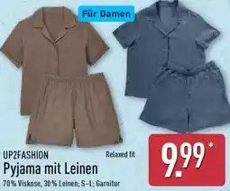 Aldi Nord UP2FASHION Pyjama mit Leinen Angebot