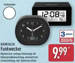 Aldi Nord KRONTALER Funkwecker Angebot