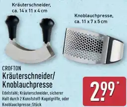 Aldi Nord CROFTON Kräuterschneider/ Knoblauchpresse Angebot