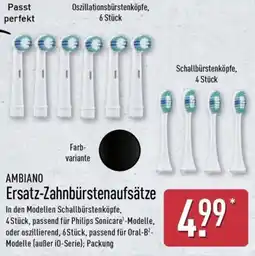 Aldi Nord AMBIANO Ersatz-Zahnbürstenaufsätze Angebot