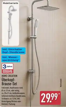 Aldi Nord HOME CREATION Überkopf Brause-Set Angebot
