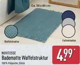 Aldi Nord NOVITESSE Badematte Waffelstruktur Angebot