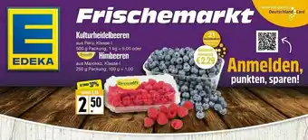 Edeka Frischemarkt Kulturheidelbeeren, Himbeeren Angebot