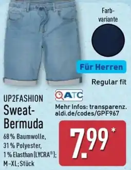 Aldi Nord UP2FASHION QATC Sweat Bermuda Angebot