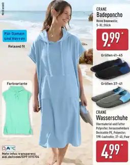 Aldi Nord CRANE Badeponcho Angebot
