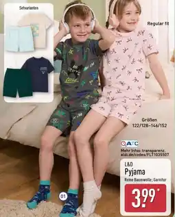 Aldi Nord L&D Pyjama Angebot