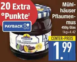 E-Center Mühlhäuser Pflaumenmus Angebot