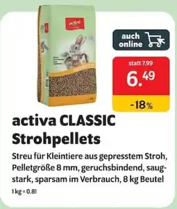 Das Futterhaus activa CLASSIC Strohpellets Angebot