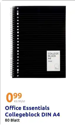 Action Office essentials collegeblock din a4 Angebot