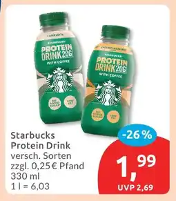 Budni Starbucks protein drink Angebot