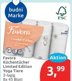 Budni Favora küchentücher limited edition yoga tiere Angebot