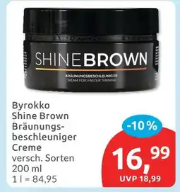 Budni Byrokko shine brown bräunungsbeschleuniger creme Angebot