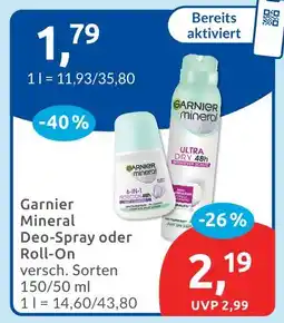 Budni Garnier mineral deo-spray Angebot