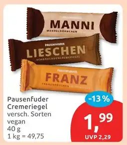 Budni Pausenfuder manni mandelhörnchen cremriegel Angebot