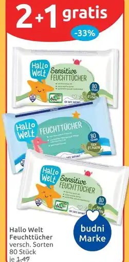 Budni Hallo welt feuchttücher Angebot