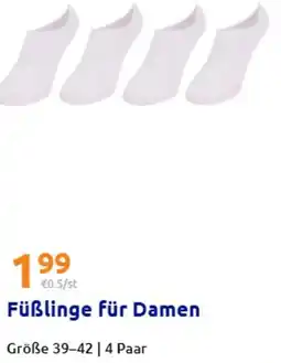 Action Füßlinge für Damen Angebot