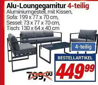 CENTERSHOP Alu Loungegarnitur Angebot