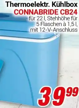 CENTERSHOP Thermoelektr. Kühlbox CONNABRIDE CB24 Angebot