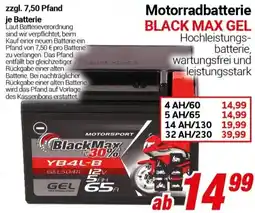 CENTERSHOP Motorradbatterie BLACK MAX GEL Angebot