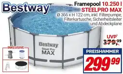 CENTERSHOP Bestway Framepool 10.250 I STEELPRO MAX Angebot