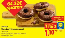 Lidl Schoko Donut mit Schokostreusel Angebot