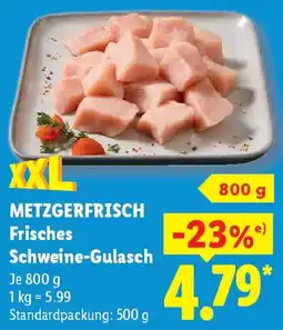 Lidl METZGERFRISCH Frisches Schweine-Gulasch Angebot