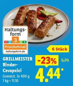 Lidl GRILLMEISTER Rinder- Cevapcici Angebot