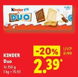 Lidl KINDER Duo Angebot
