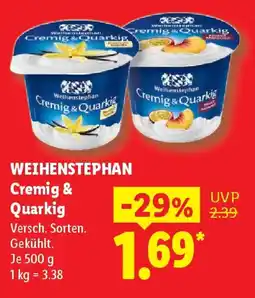 Lidl WEIHENSTEPHAN Cremig & Quarkig Angebot