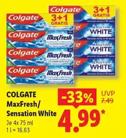 Lidl COLGATE MaxFresh/ Sensation White Angebot