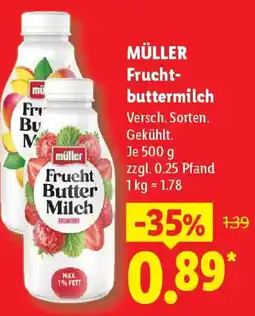 Lidl MÜLLER Fruchtbuttermilch Angebot