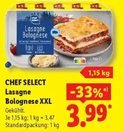 Lidl CHEF SELECT Lasagne Bolognese XXL Angebot